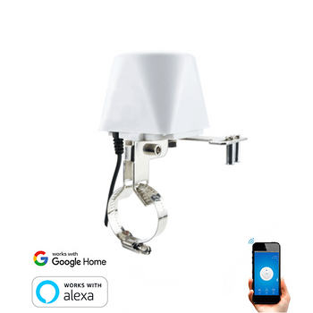 Válvula Wifi Inteligente De Agua Y Gas Smartfy Color Blanco Compatible Con Alexa, Google Home, Smart Life Y Tuya
