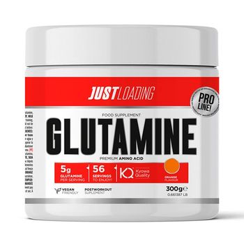 Just Loading - Glutamina Sabor Naranja 1 X 300 G - Regeneración De Tejido Muscular