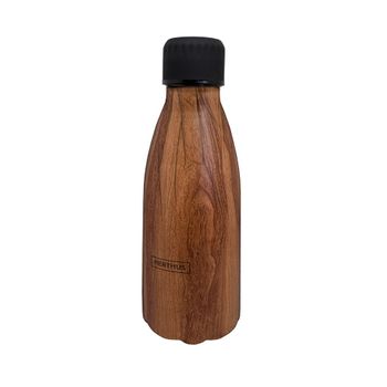 Botellas Doble Pared Acero Inoxidable Madera 350 Ml