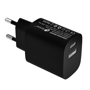 Cargador 65w Klack Usb-c Adaptador De Dos Puertos Usb-c Y Un Puerto Usb-a -  Blanco con Ofertas en Carrefour