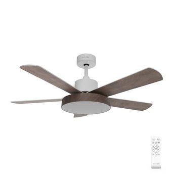 Universalblue Ventilador De Techo Sin Luz Con Aspas De Madera - Motor Dc  Silencioso Buran 6052w con Ofertas en Carrefour