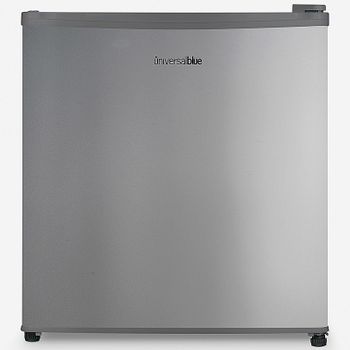 HOMCOM Nevera Eléctrica Pequeña 46L de Capacidad Mini Bar con Rejilla  Ajustable Compartimento Congelador y Puerta Reversible Bajo Consumo