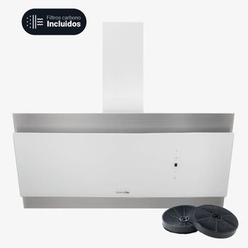 Campana Decorativa Blanco-inox 90cm | Universalblue