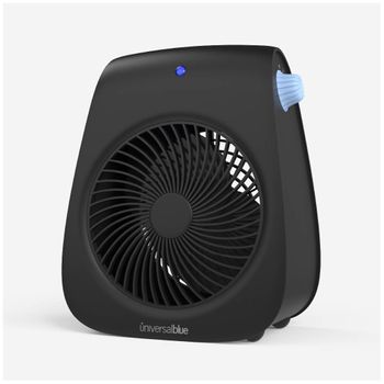 Universalblue Termoventilador Vertical De Diseño Negro | Calefactor Pequeño