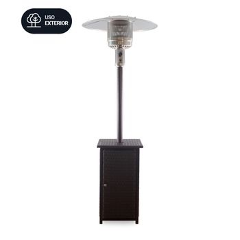 Estufa De Exterior Seta Acabado En Rattan Famara 4003sr - Universalblue