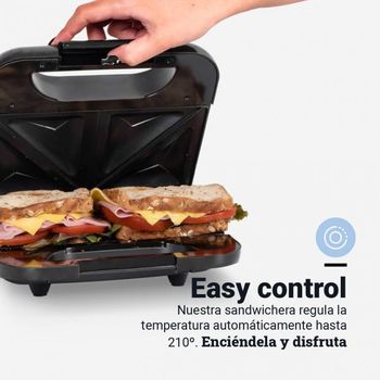 Sandwichera, 4 Sandwiches, Placas Antiadherentes, Regulador Temperatura,  Tostado Perfecto Blanco 1200w Bomann St 1472 Cb con Ofertas en Carrefour