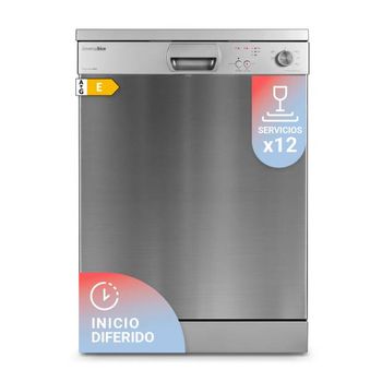 Lavavajillas - Infiniton DIW-6225A3 - Inox, 60 cm, 14 servicios, 6