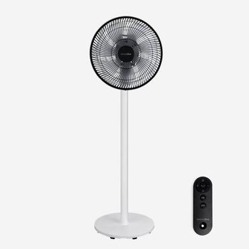 Ventilador De Pie Radial Blanco Y Negro 15w | Universalblue