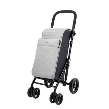 Silvano Carrito Compra Plegable Negro