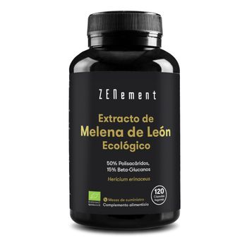 Extracto De Melena De León Ecológico 50% Polisacáridos, 15% Beta-glucanos Zenement, 120 Comprimidos