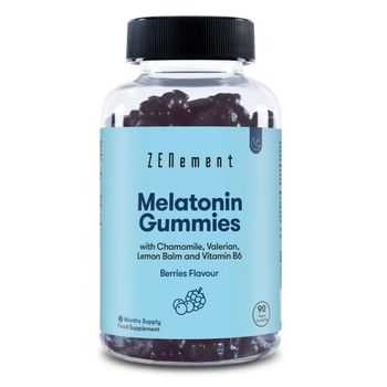 Melatonina Gominolas Con Camomila, Valeriana, Melisa Y Vitamina B6 Zenement, 90 Gominolas