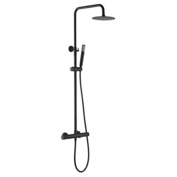 Columna De Bañera Y Ducha Termostática Negro Mate Line Imex Btd038-b/ng - Mice / Imex