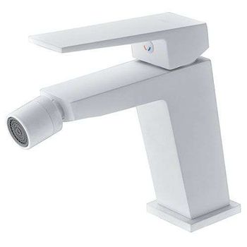 Grifo Monomando De Bidet- Mezclador De Baño - Serie Art Blanco Mate - Bdar025-2bl  - Marca Mice / Imex