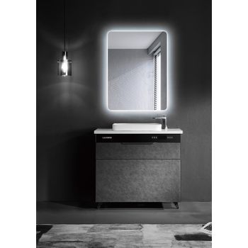 Mice - Espejos Con Luz Led Para Baño Con Cantos Redondeados, Retroiluminado De Luz Fría  - Espejo Con Luz Maquillaje - Medida  60x80cm - Dina011/60