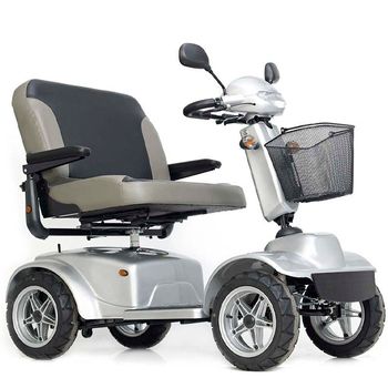 Scooter eléctrico para discapacitados MOBICLINIC 4 ruedas Premium  Desmontable Auton. 30 km 12V Burdeos Libra