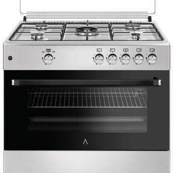 EAS ELECTRIC cocina gas 5 fuegos horno 122L inox 90cm EFG9H60X