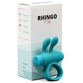 Diversual Rhingo Plus, Anillo Vibrador Hombre, Recargable Usb, 5 Intensidades, 5 Modos De Vibración (turquesa)