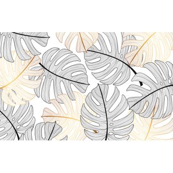 Tejido Autoadhesivo Para Pared Tropical Leaves 65x300 Cm