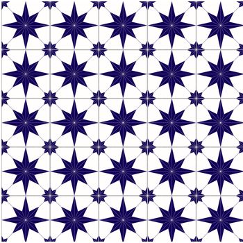 Tejido Autoadhesivo Para Pared Blue Retro Star 65x300 Cm