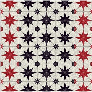 Tejido Autoadhesivo Para Pared Red And Black Retro Star 65x300 Cm