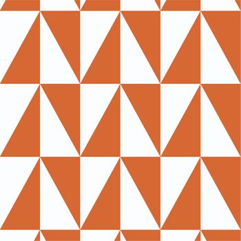 Tejido Autoadhesivo Para Pared Triangulos Naranja Oscuro Y Blanco 65x300 Cm
