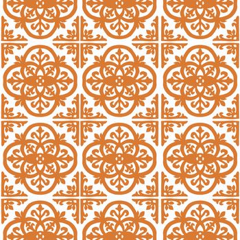 Tejido Autoadhesivo Para Pared Baldosa Modernista Naranja 65x300 Cm