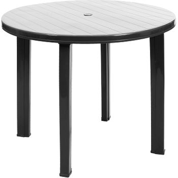 Mesa De Resina Redonda 90øx73cm Viana  - Crevicosta. Antracita