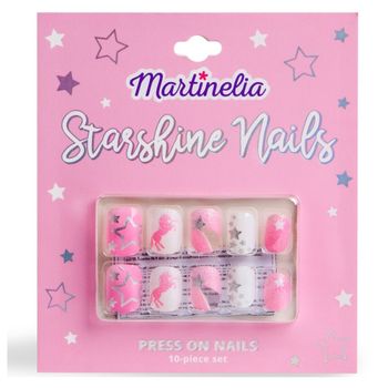 Set 10 Uñas Postizas Unicornio