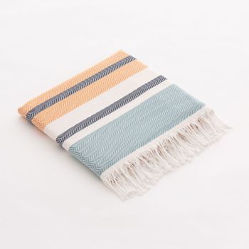 Fouta De Playa Algodón Ligero Tacto Suave Con Flecos Tropi 90x180cm