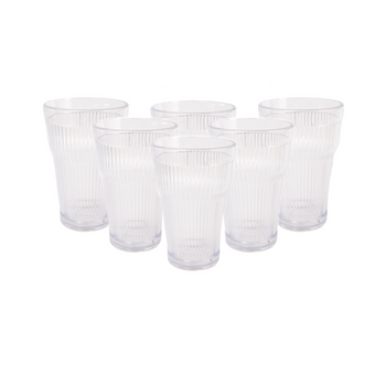 Prisma - Pack 6 Unidades Vaso 400 Ml.  Mod. Empire State Color Transparente.