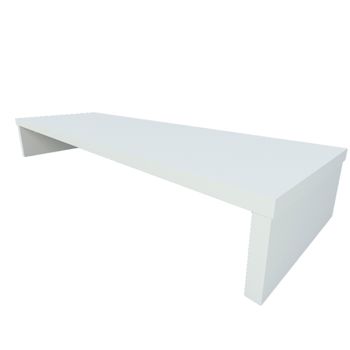 Soporte Monitor Con Estante Intermedio De Madera Henor Soporte Balda 42 X  26.5 X 16 Cm - Blanco con Ofertas en Carrefour