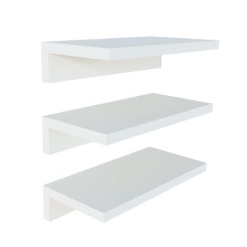 Balda Pared Madera Henor 110 X 20 X 2.5 Cm - Blanco Mate con