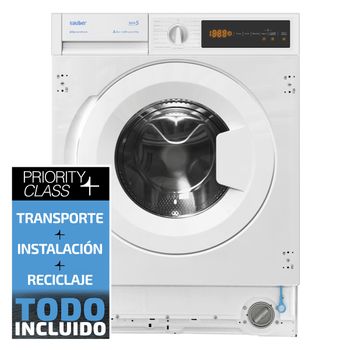 LAVADORA-SECADORA INTEGRABLE EVVO wi8W6S, 8 kg lavado, 6 kg secado, 16  Programas, Blanco