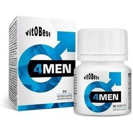 Vitobest 4men - 30 Vegecaps / Fórmula Natural - Aumenta El Deseo Y Testosterona Masculina