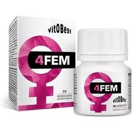 Vitobest 4fem - 30 Vegecaps / Fórmula Natural - Aumento Del Deseo Y La Salud Sexual Femenina