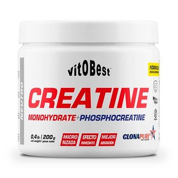 Vitobest - Creatina Monohidrato Clonapure + Phosphocreatine X 200 G - Mejora Tu Rendimient