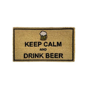 Felpudo Entrada Fibra De Coco Keepcalm Beer 40x70cm