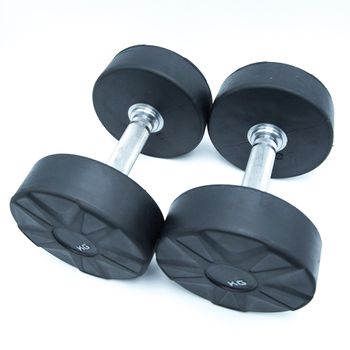 Mancuernas Pesas De Disco 5kg + 5kg 10kg Total Con Barra Fitness Musculación  Gimnasio Plásticas con Ofertas en Carrefour