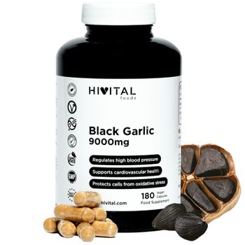 Ajo Negro 9000 Mg. 180 Cápsulas Veganas Para 6 Meses