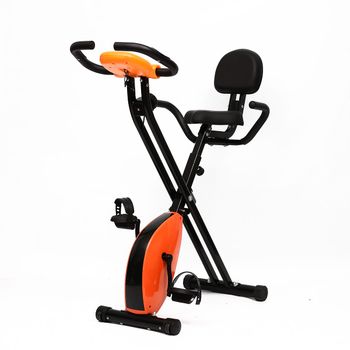 HomCom Bicicleta Estática Plegable 2 en 1 Rosa