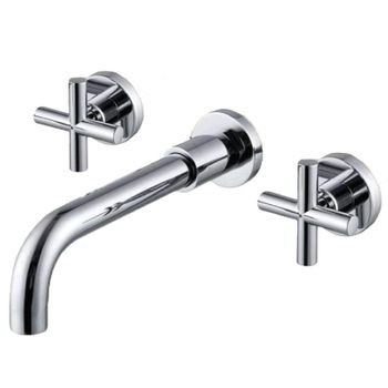 Grifo lavabo bimando retro AGNES dorado envejecido – Entorno Baño