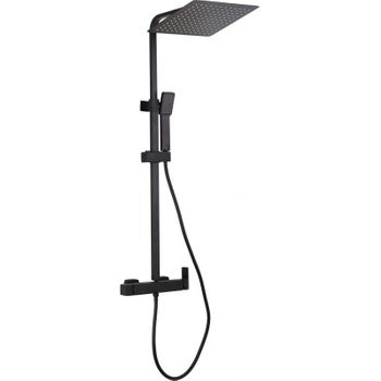 Columna ducha negro mate termostática, Vigo IMEX BTV013/NG