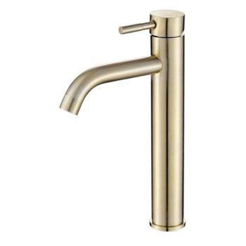 Grifo Lavabo Alto Sligo Dorado Cepillado