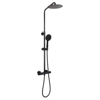 Columna De Ducha Monomando Redonda 96-136 Cm Oso Acabado Negro Mate  Fabricado En Latón con Ofertas en Carrefour