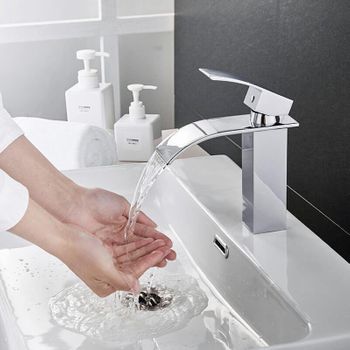 Grifo monomando lavabo empotrado KAVALA negro mate – Entorno Baño