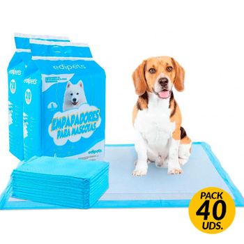 Pack 40 Empapadores Edipets Para Mascotas 60x60 Cm