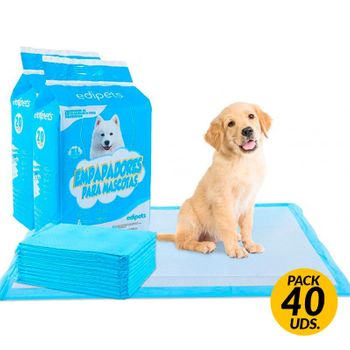 Pack 40 Empapadores Edipets Para Mascotas 90x60 Cm