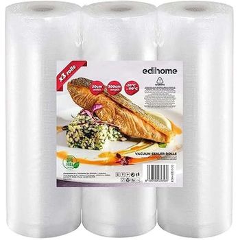 Bolsas De Sellado Al Vacío De Alimentos 20cm (set 3 Rollos)