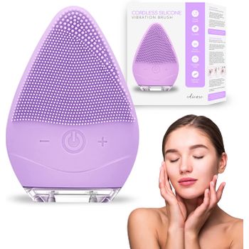 Limpiador Vibrador Silicona Para Limpieza Facial (violeta)