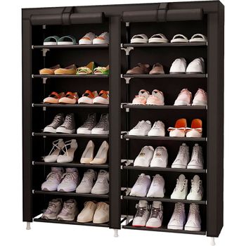 Zapatero 50 Pares Negro Mueble Organizador De Zapatos Mueble Shoe Rack 10  Baldas con Ofertas en Carrefour